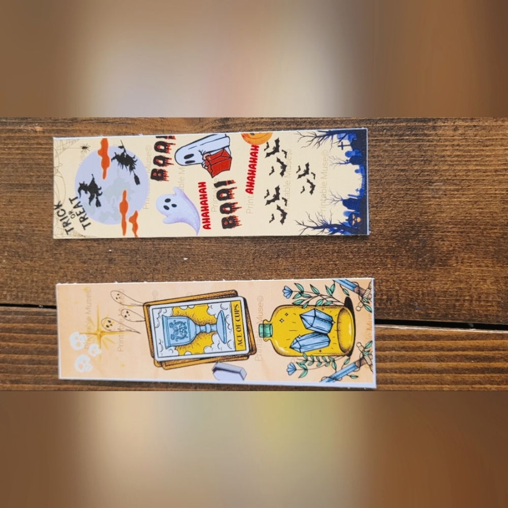 Halloween Themed Bookmarks - Set of 2